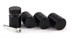 1" x 1" Black Premium