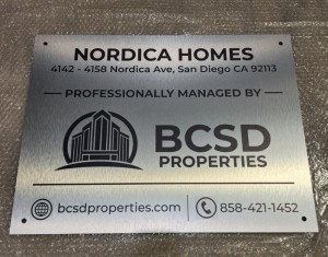 Brushed Aluminum Signs