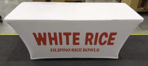 Stretch Table Throw Full Color 6 ft 4 sided