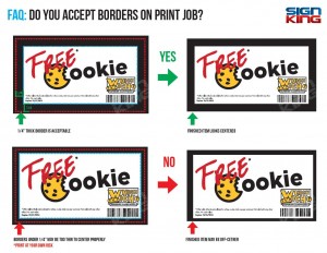 Accepting borders on print job