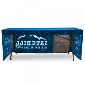Fitted Table Throw Full Color 6 ft. 3 sided