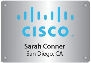 Cisco Nameplate Brushed Aluminum