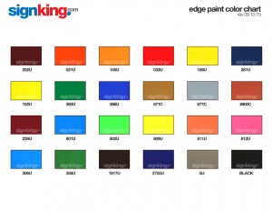 Edge Paint Color Chart