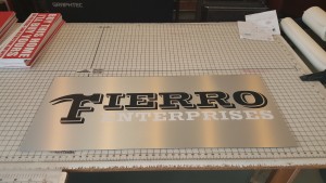 Brushed Aluminum Signs