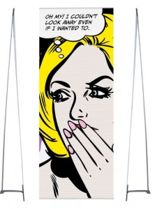 No Curl Banner Stand 33x85