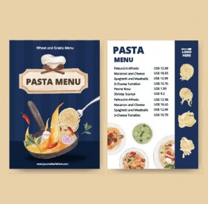 RUSH 12x18 Postcard Menus