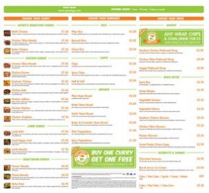 Folding To Go Menus